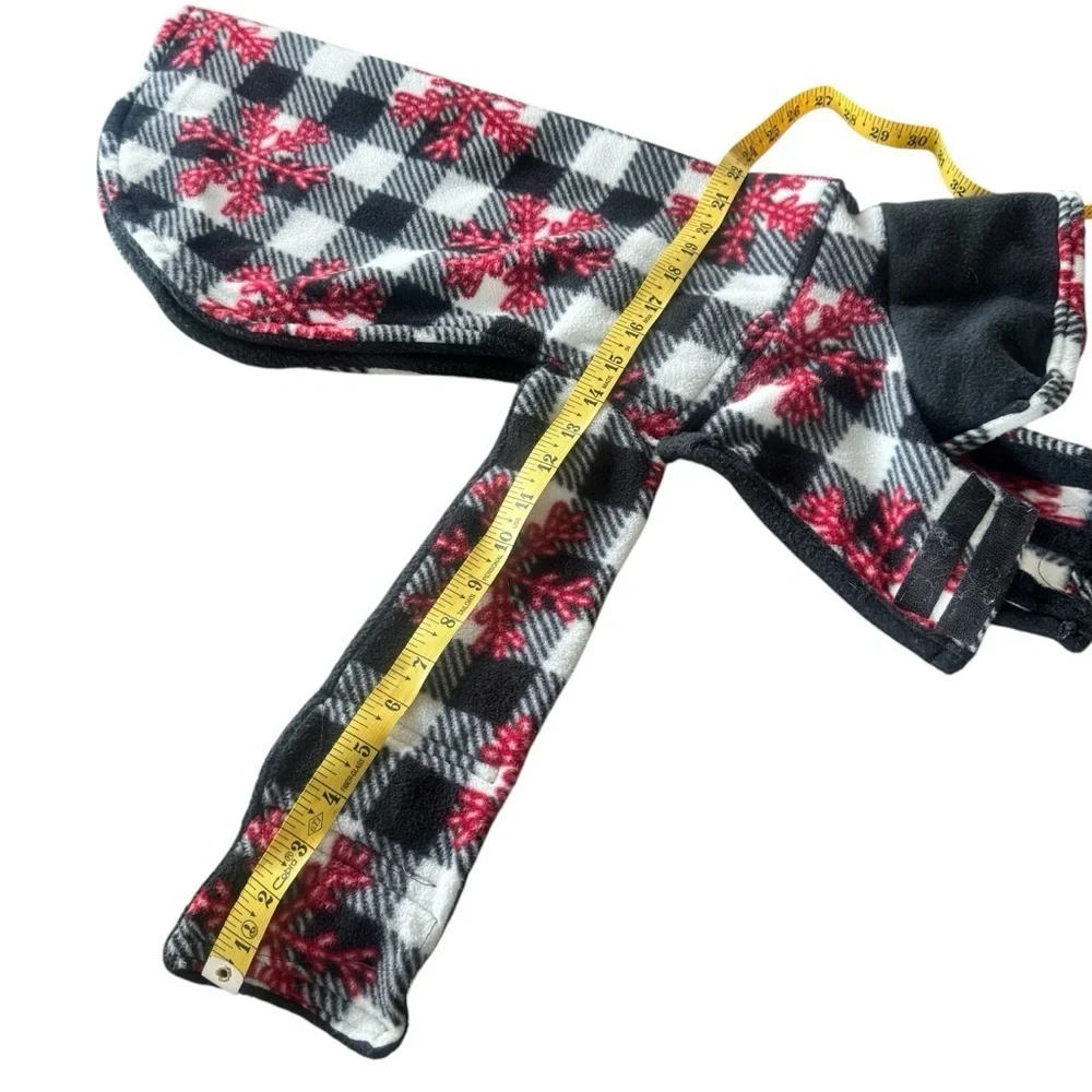 Plaid Dog Coat with Red Accents